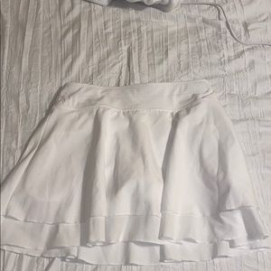 White tennis skirt
